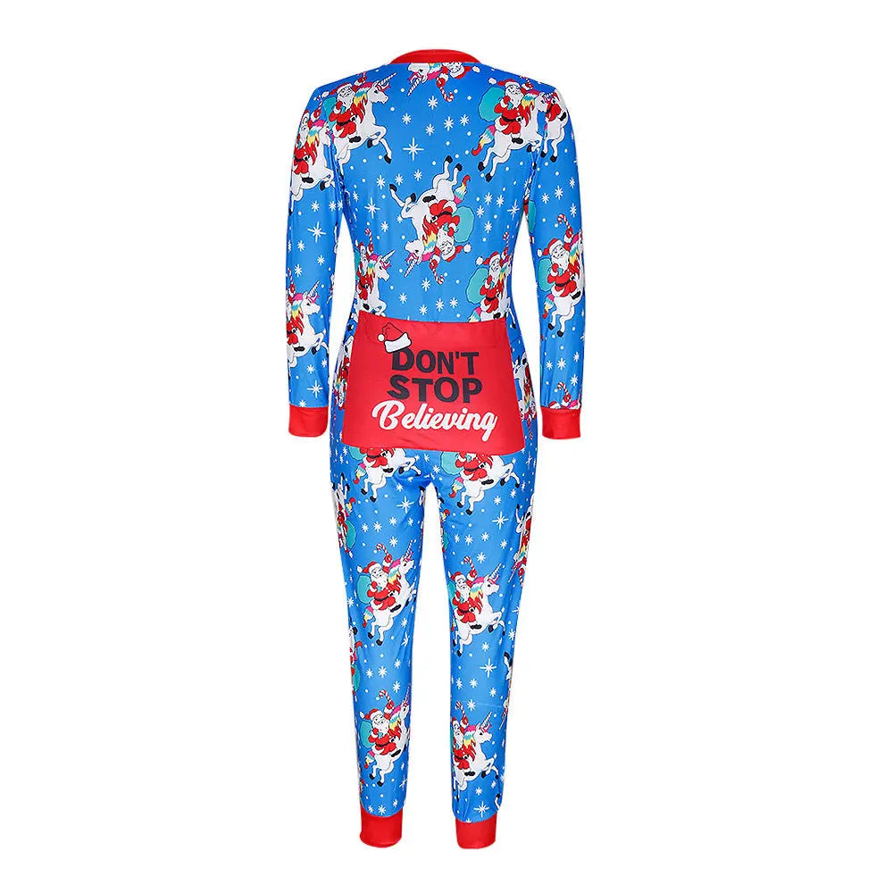 Season Prestige Christmas Jumpsuits: Festive Long-Sleeve Bodysuits