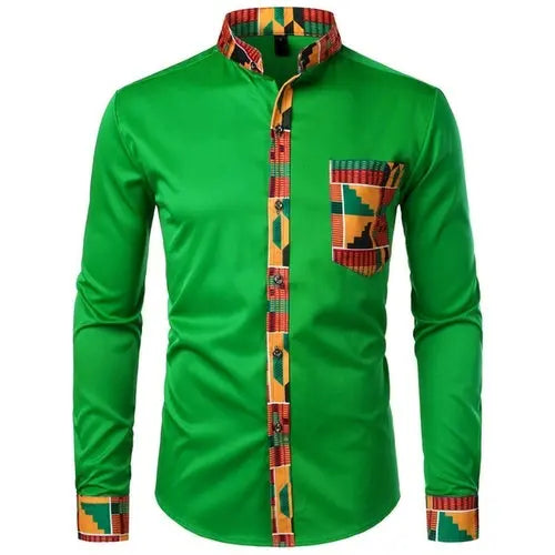 Patchwork Pocket Men's Shirt - Season Prestige