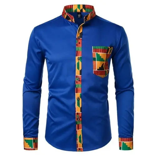 Patchwork Pocket Men's Shirt - Season Prestige