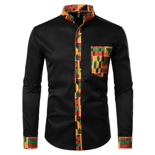 Patchwork Pocket Men's Shirt - Season Prestige