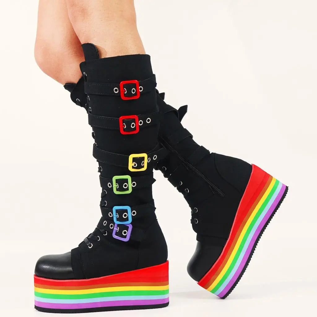 Womens Rainbow Fashion Gigifox Boots - Season Prestige
