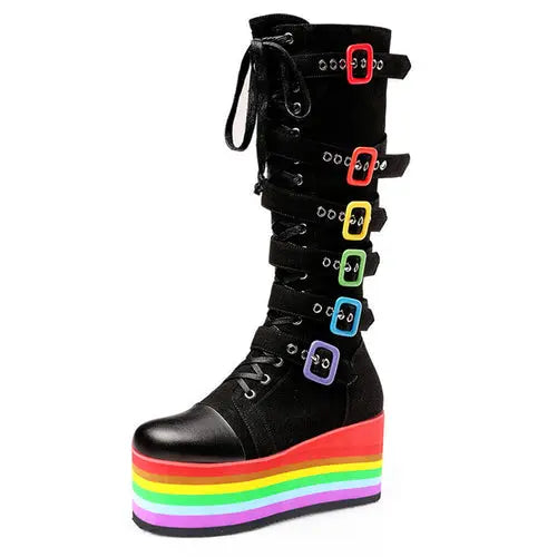 Womens Rainbow Fashion Gigifox Boots - Season Prestige
