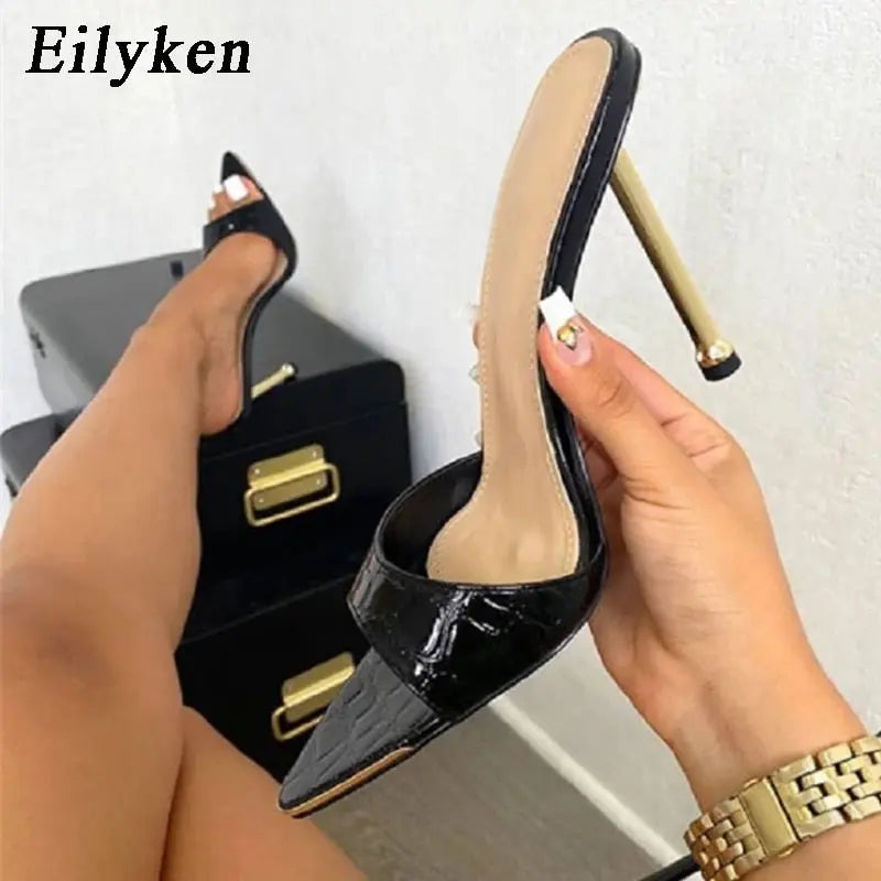 Eilyken Mule Thin Heels Slippers Women - Season Prestige