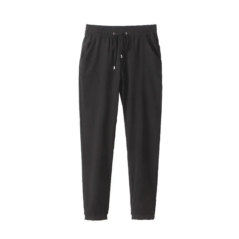 lace-up casual women pants - Season Prestige