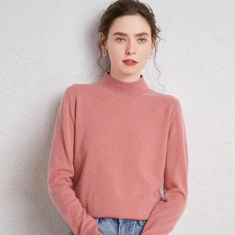 Half-Neck Wool Sweater - Season Prestige