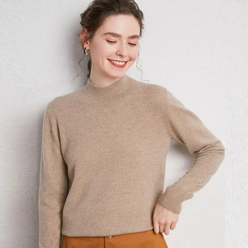 Half-Neck Wool Sweater - Season Prestige