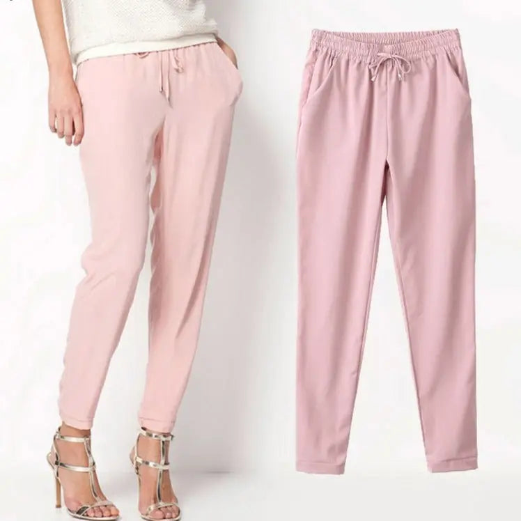 lace-up casual women pants - Season Prestige