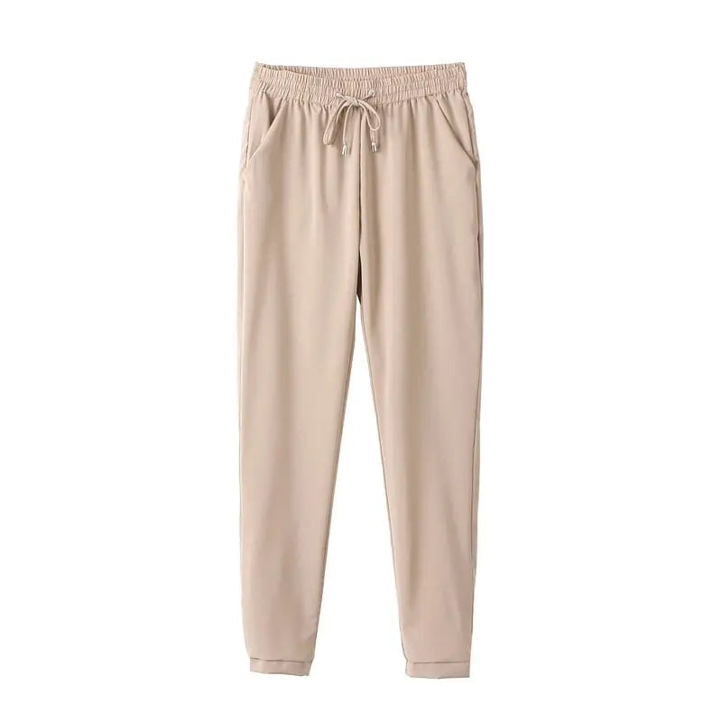 lace-up casual women pants - Season Prestige