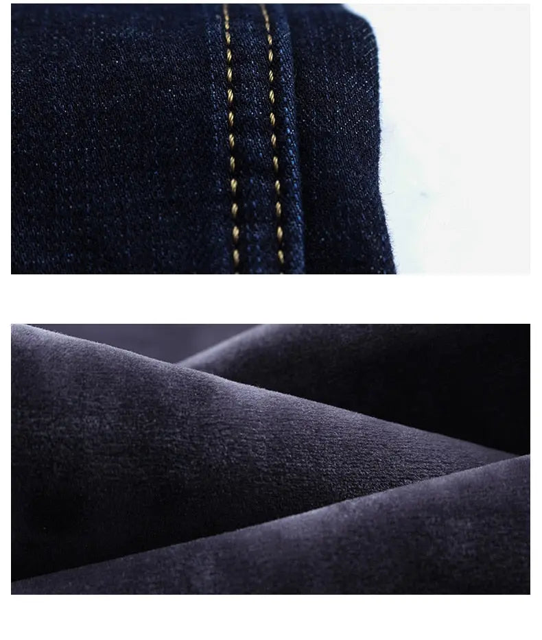 Classic Style Business Warm Jeans - Season Prestige