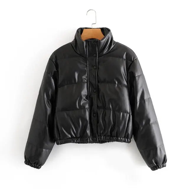 Girls Winter Jacket Faux Leather Female jackets - Season Prestige