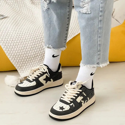 Women's stars flat sneakers - Season Prestige