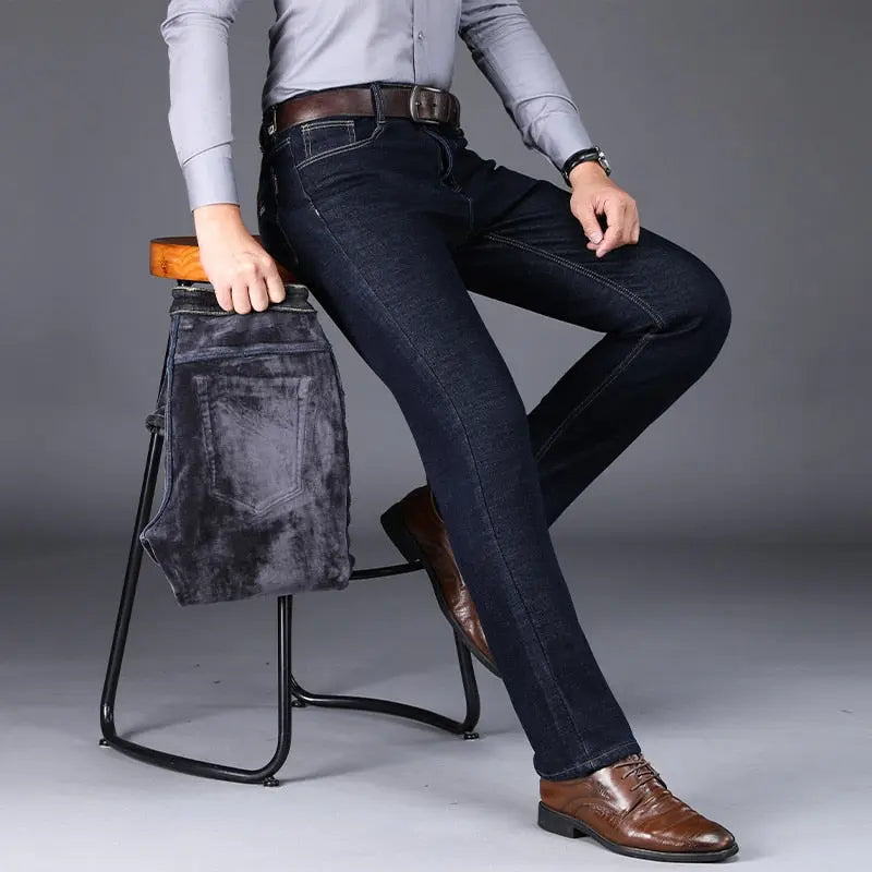 Classic Style Business Warm Jeans - Season Prestige