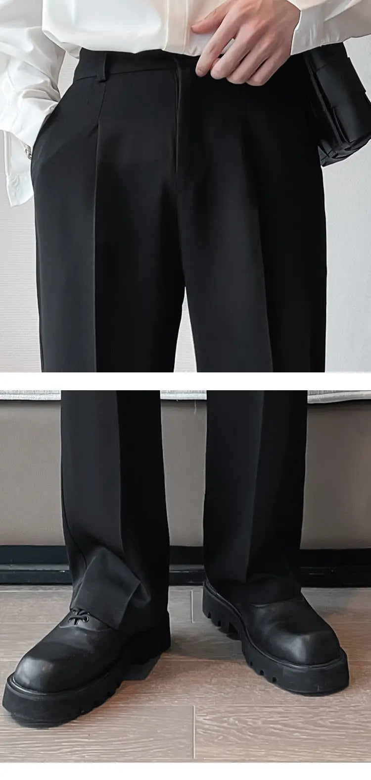 Casual Wide Leg Trousers For Men - Season Prestige