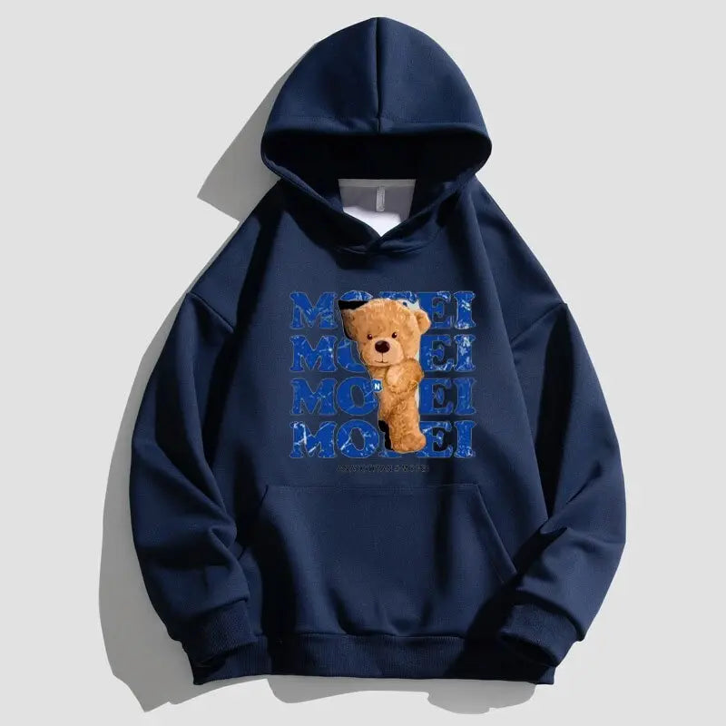 Bear Printed Hoody For Men/Women - Season Prestige