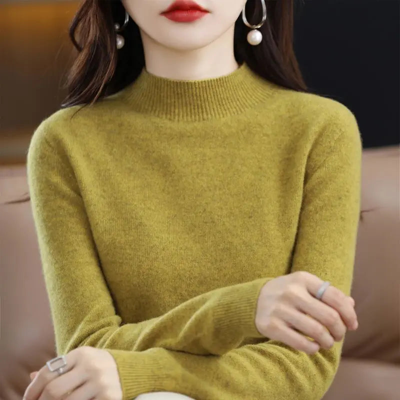 Half-Neck Wool Sweater - Season Prestige