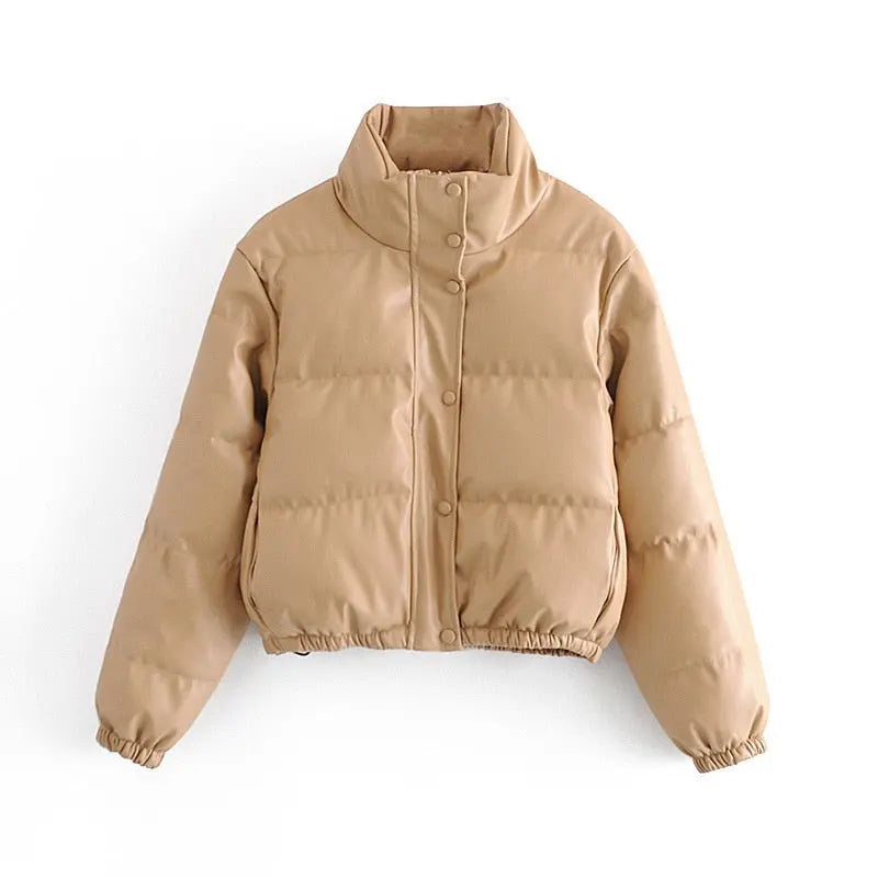 Girls Winter Jacket Faux Leather Female jackets - Season Prestige