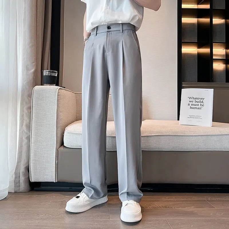 Casual Wide Leg Trousers For Men - Season Prestige