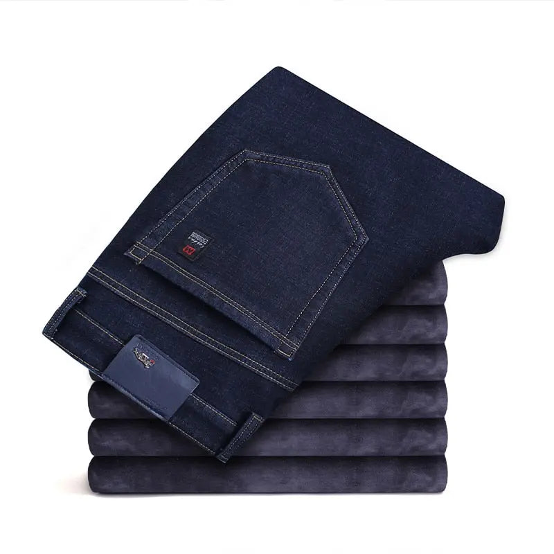 Classic Style Business Warm Jeans - Season Prestige