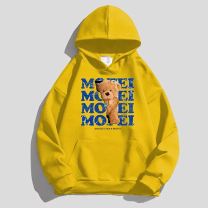 Bear Printed Hoody For Men/Women - Season Prestige