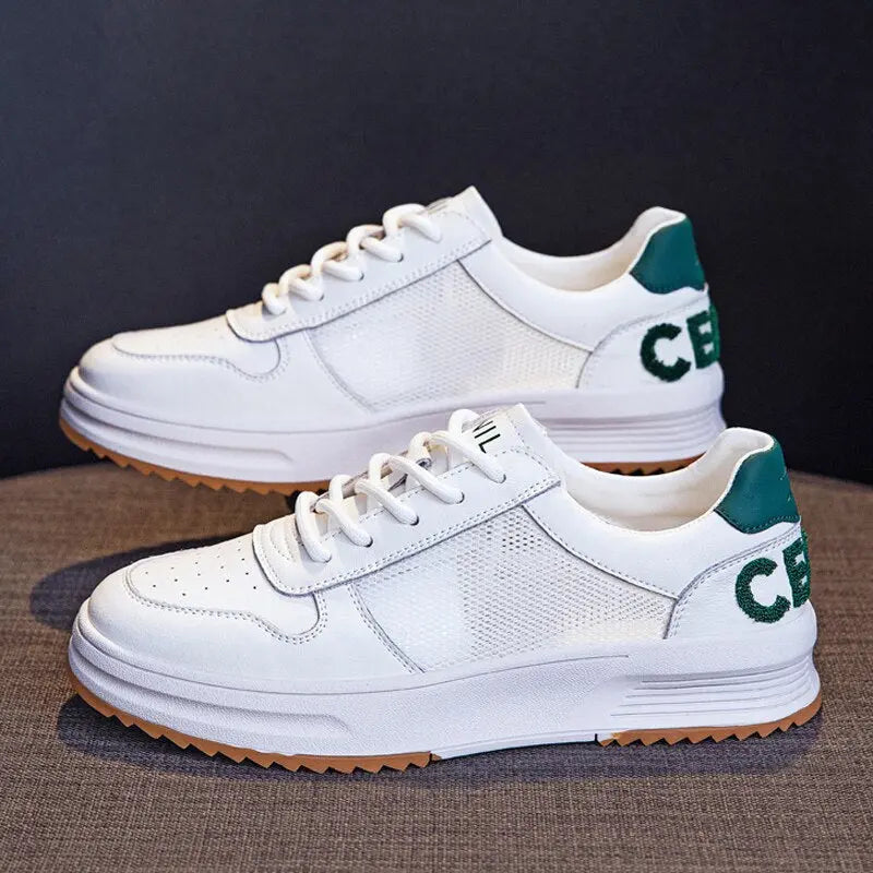 Leather Platform Sneakers - Season Prestige