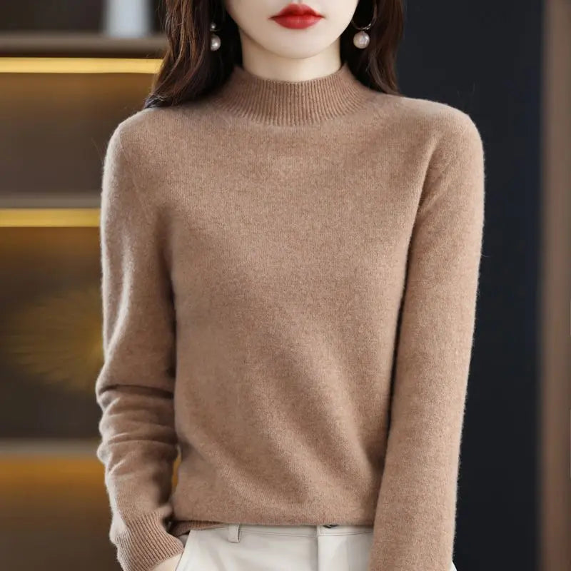 Half-Neck Wool Sweater - Season Prestige