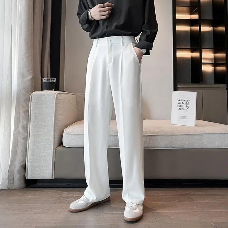 Casual Wide Leg Trousers For Men - Season Prestige