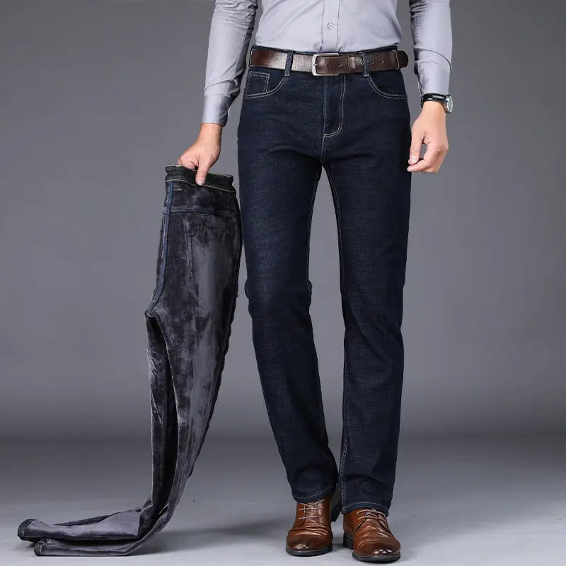 Classic Style Business Warm Jeans - Season Prestige