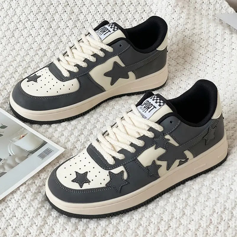 Women's stars flat sneakers - Season Prestige