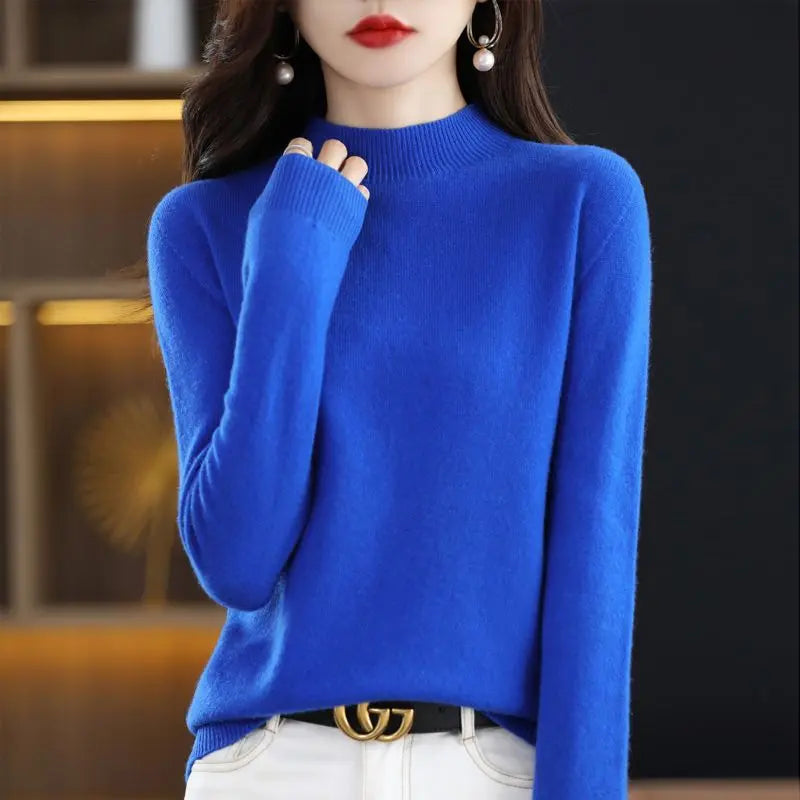 Half-Neck Wool Sweater - Season Prestige