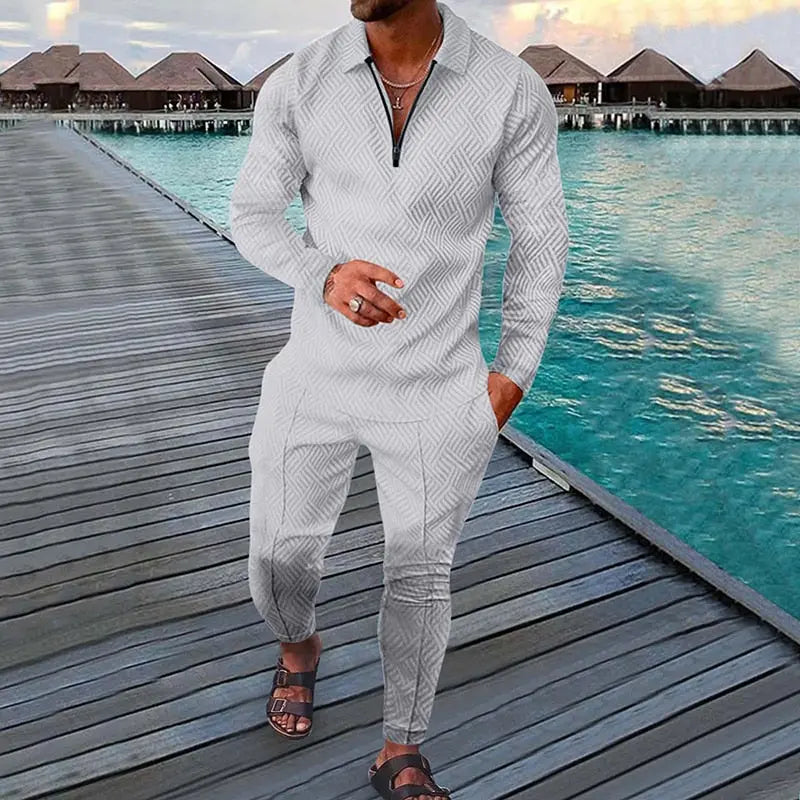 Men V-neck Clothing Sets - Season Prestige