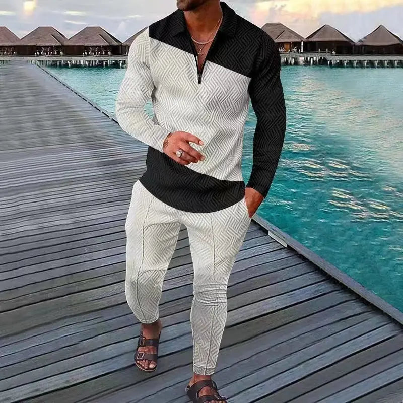 Men V-neck Clothing Sets - Season Prestige