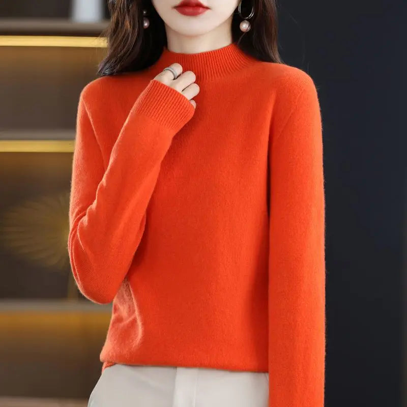 Half-Neck Wool Sweater - Season Prestige