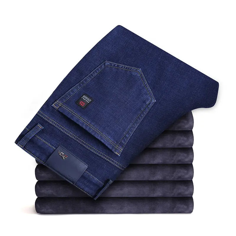 Classic Style Business Warm Jeans - Season Prestige