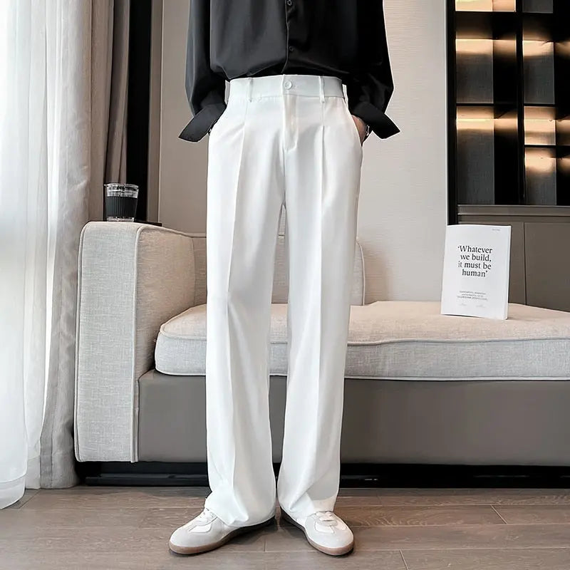 Casual Wide Leg Trousers For Men - Season Prestige