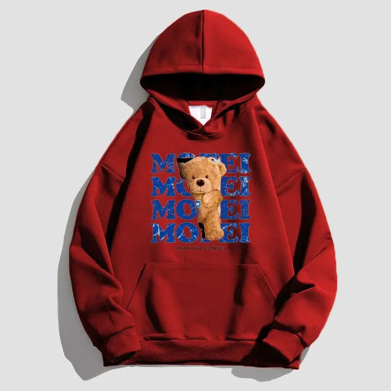 Bear Printed Hoody For Men/Women - Season Prestige