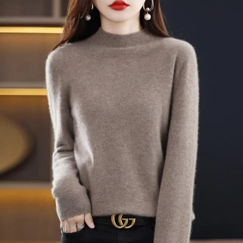 Half-Neck Wool Sweater - Season Prestige