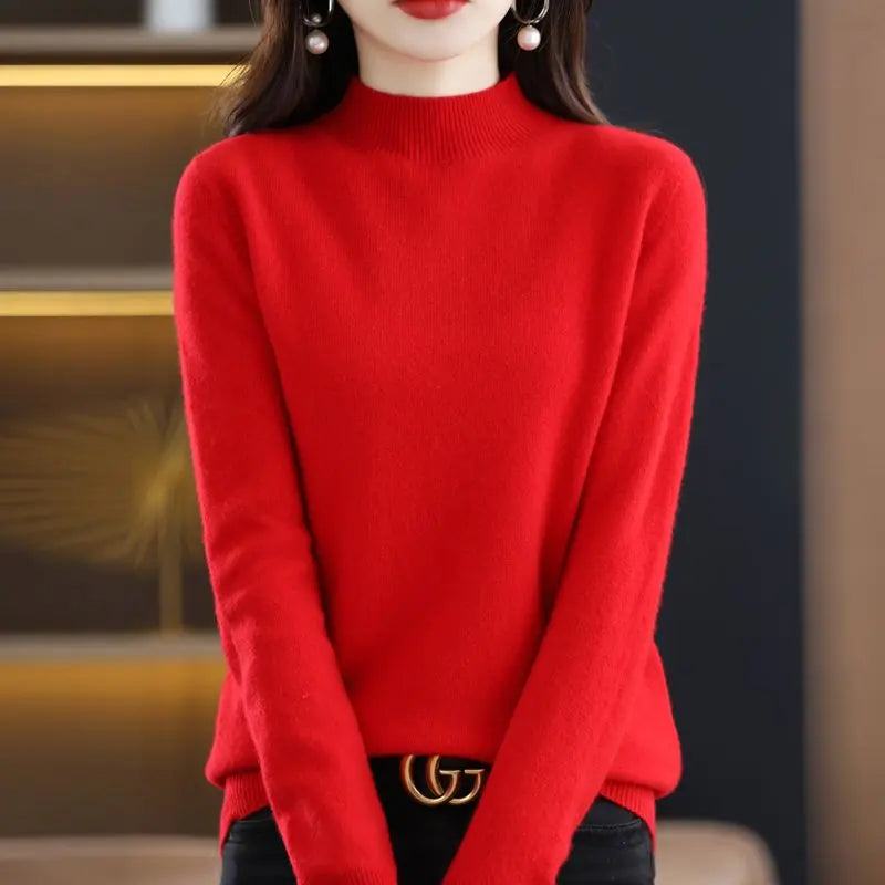 Half-Neck Wool Sweater - Season Prestige