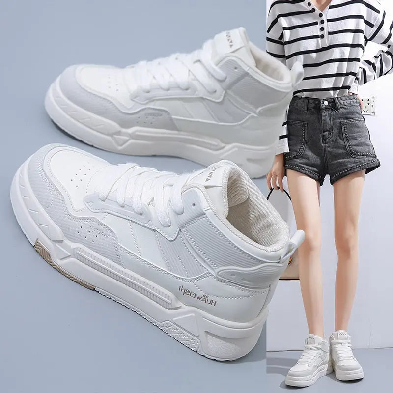 High Top Tennis Female Shoes - Season Prestige