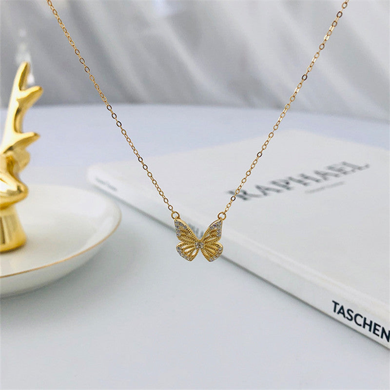 Clavicle Chain Butterfly Necklace Season Prestige