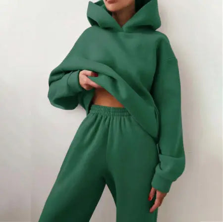 Women's Hooded Sweater Two-piece Suit - Season Prestige