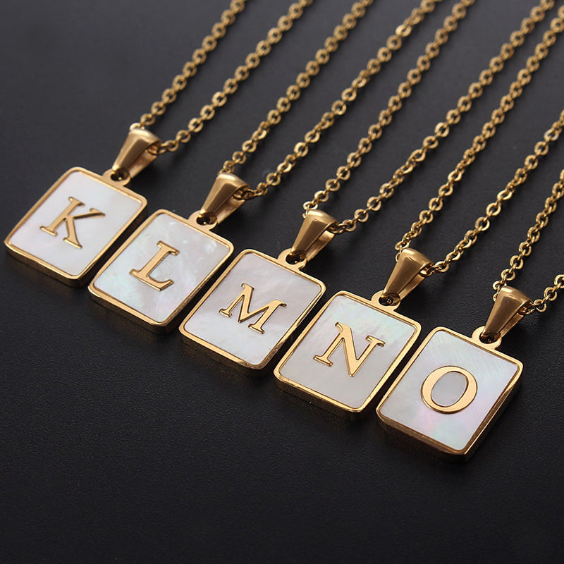 Lettered Chain Necklaces Season Prestige