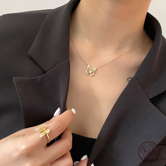 Clavicle Chain Butterfly Necklace Season Prestige