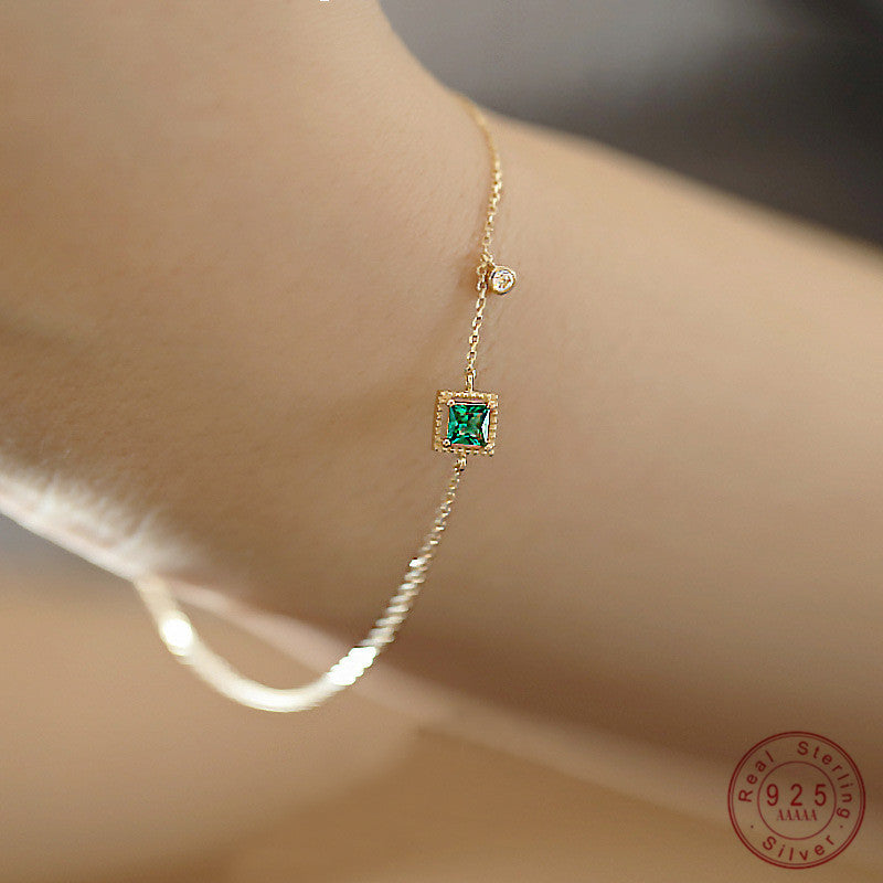 Emerald Crystal Chain Bracelet Season Prestige